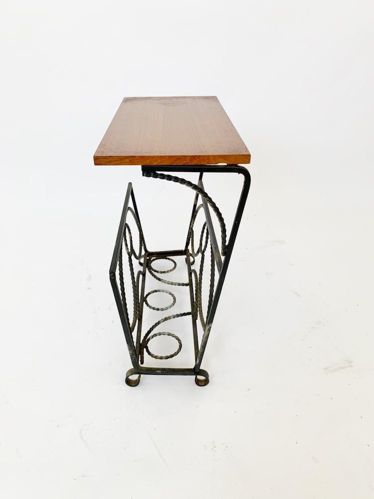 Vintage Wood Iron Magazine Rack/Side Table (Sendagaya Store) ANTS-210424-4-H