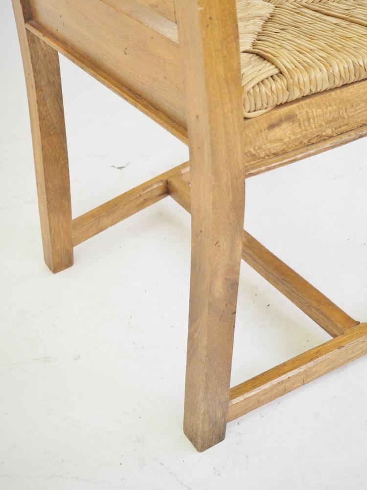 Vintage wood rattan armchair Yamato store