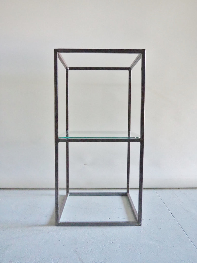 Vintage iron x glass shelf (2 tiers) (bronze color) Sendagaya store ANTS-210427-8-H