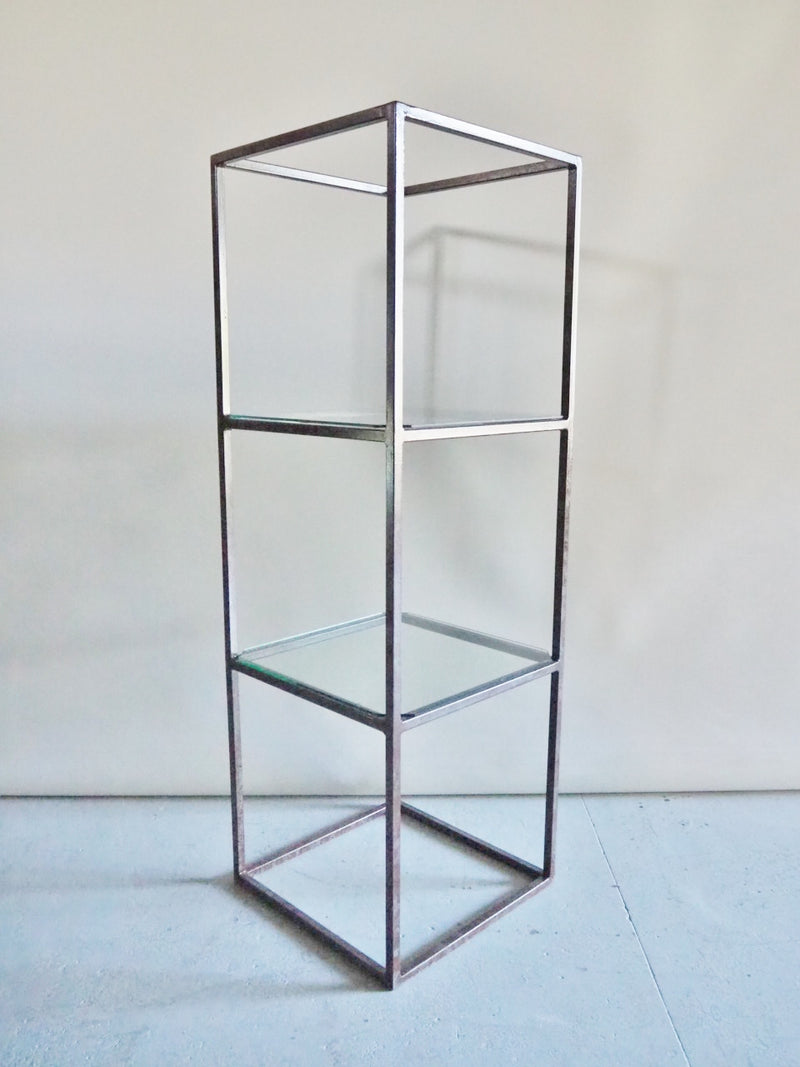 Vintage iron x glass shelf (3 tiers) (bronze color) Sendagaya store