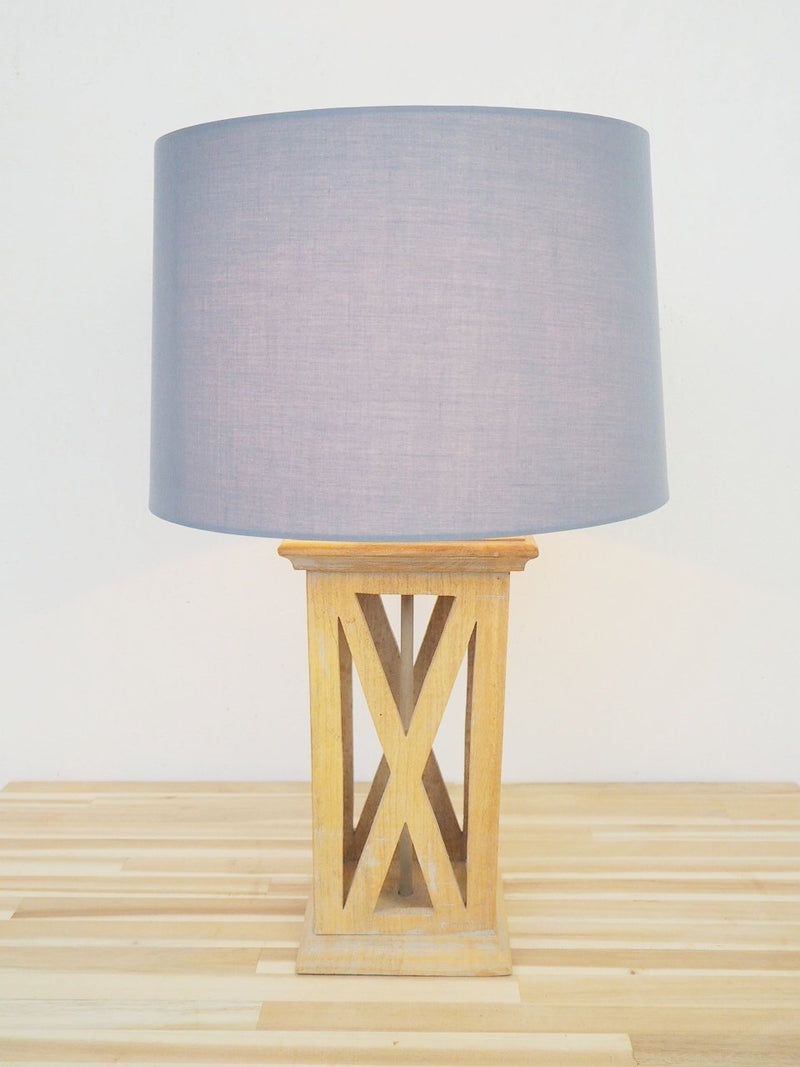 Vintage oak wood base table lamp (Sendagaya store)_tdl-210429-4-h