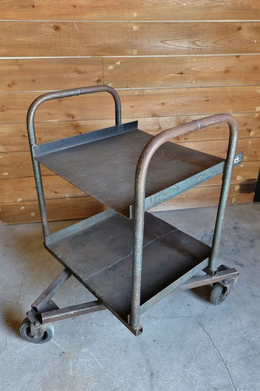 Vintage iron 2-tier rack cart (Sendagaya store)_anwc-140-s