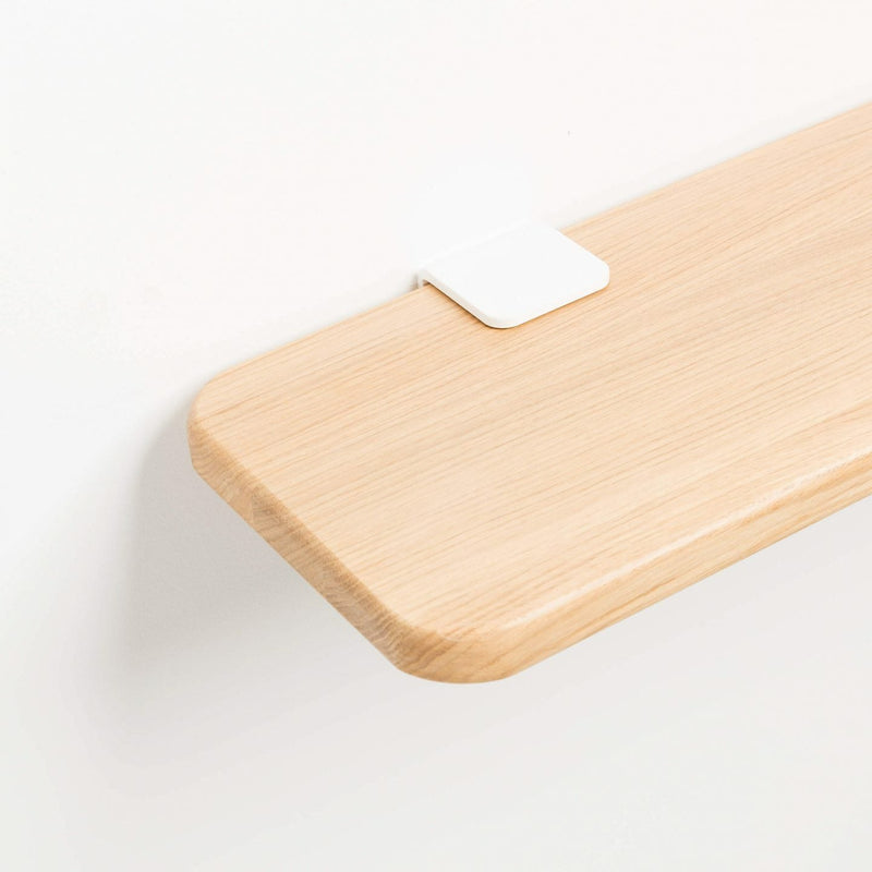 Solid oak shelf – 60x20cm<br> CLOUDY WHITE