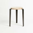 TIPTOE<br>LOU stool – SOLID BEECH <br>DARK STEEL - ヴィンテージ SHARK ATTACK