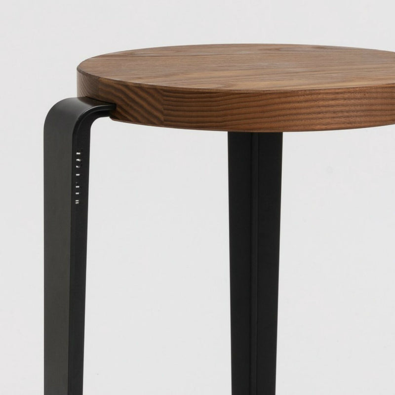 【P】LOU stool – TINTED OAK<br> GRAPHITE BLACK
