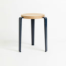 TIPTOE<br>LOU stool – SOLID OAK <br>MINERAL BLUE - ヴィンテージ SHARK ATTACK