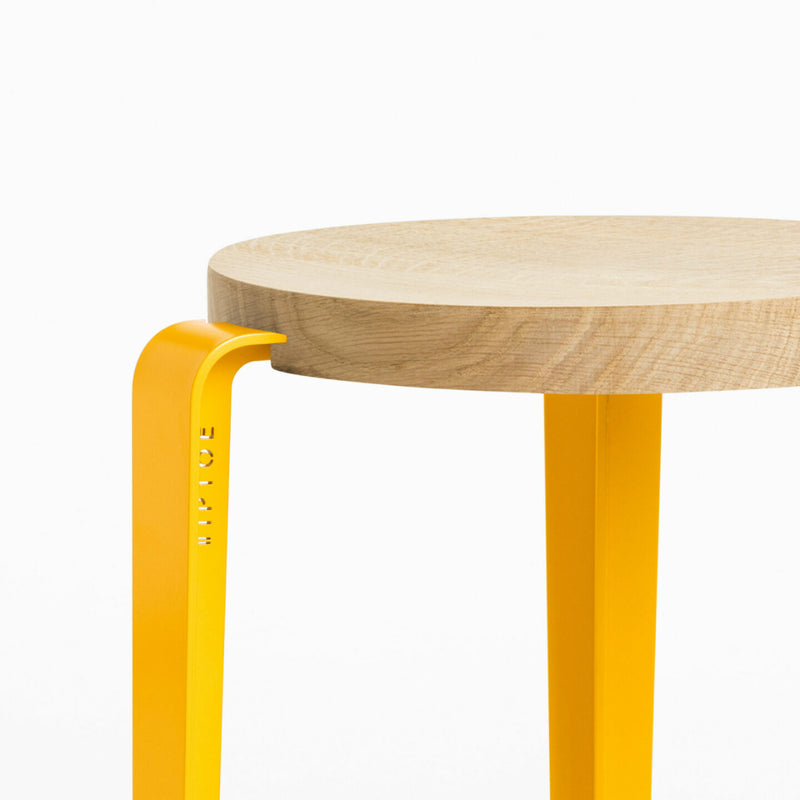 【P】LOU stool – SOLID OAK<br> SUNFLOWER YELLOW