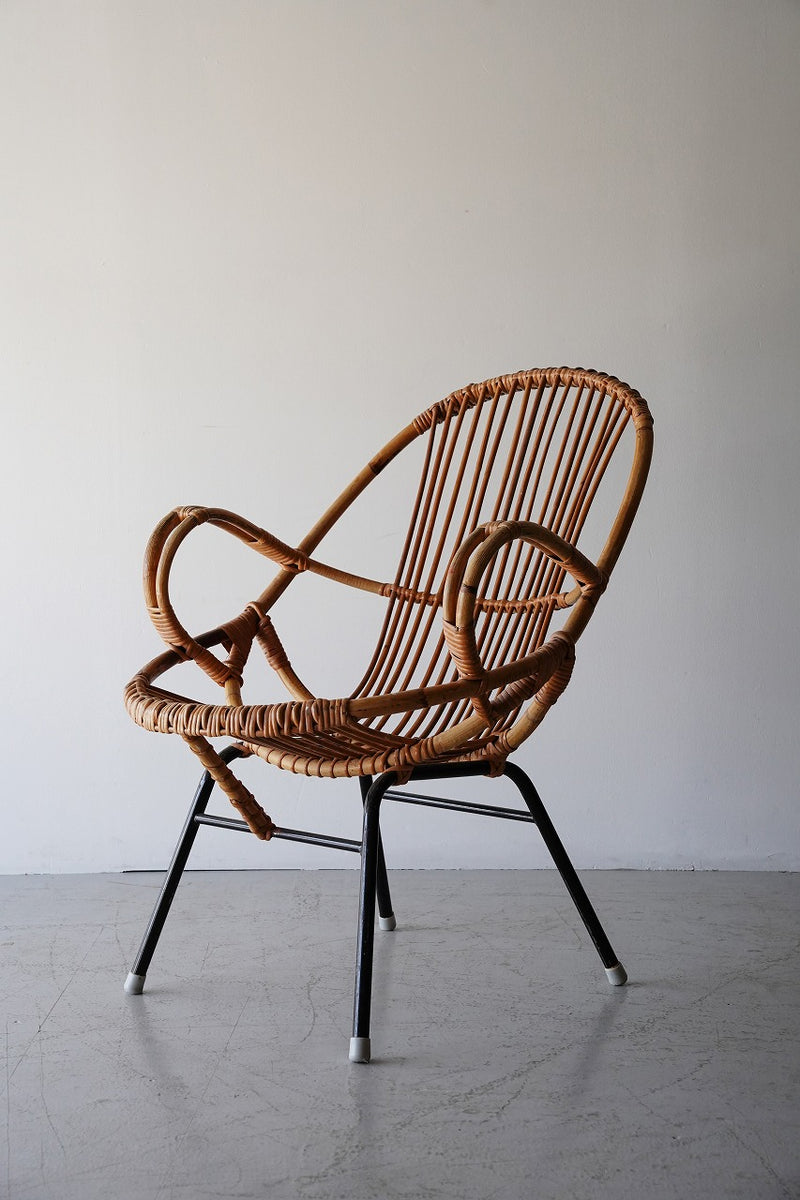 "Rohe Noordwolde"<br> rattan lounge chair<br> vintage<br> Osaka store
