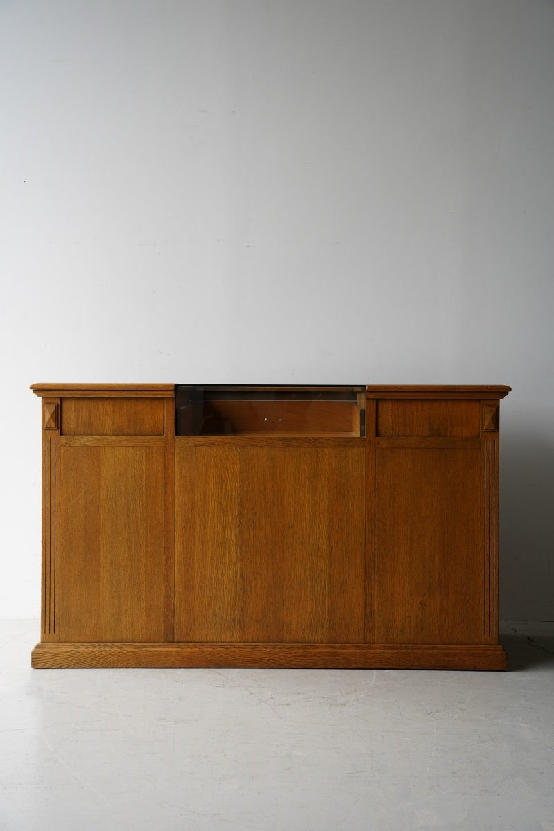 Vintage oak wood counter Yamato store<br> HOLD