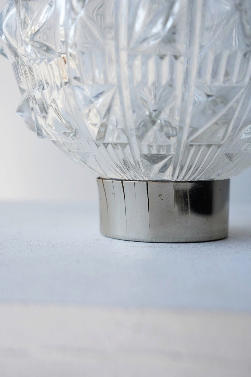 Cut glass x chrome pendant lamp<br> Vintage Sendagaya store/Yamato store