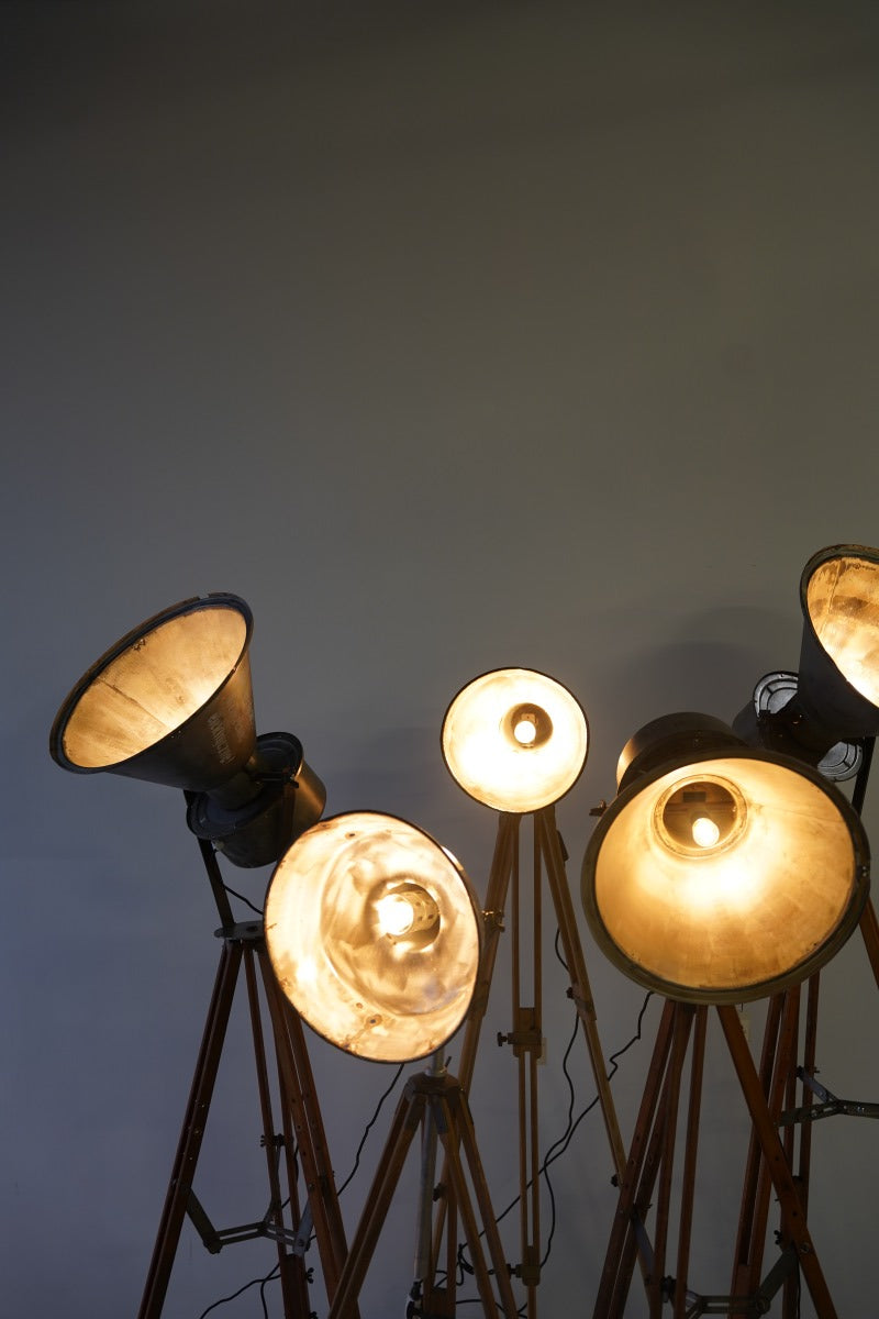 vintage<br> Industrial Tripod Lamp Sendagaya Store HOLD ~ Until 1/17