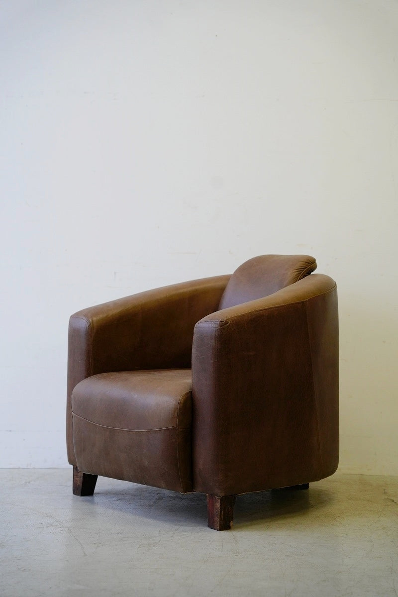 Single/1P Leather Sofa Vintage Yamato Store HOLD