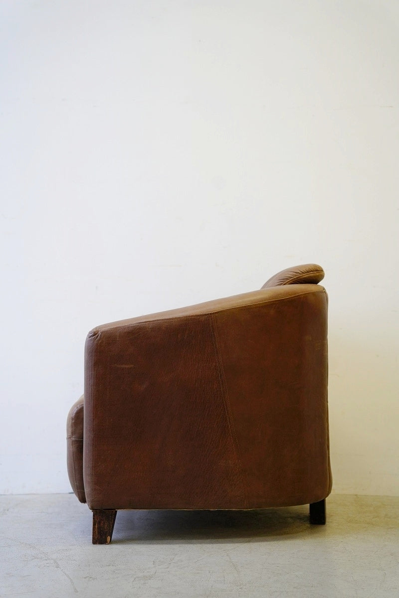 Single/1P Leather Sofa Vintage Yamato Store HOLD