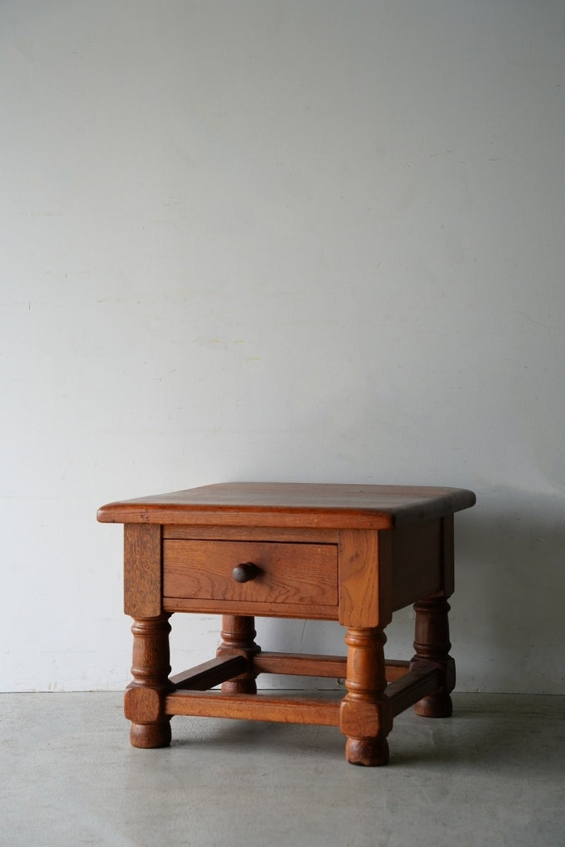 Wood chest/side table vintage Sendagaya store