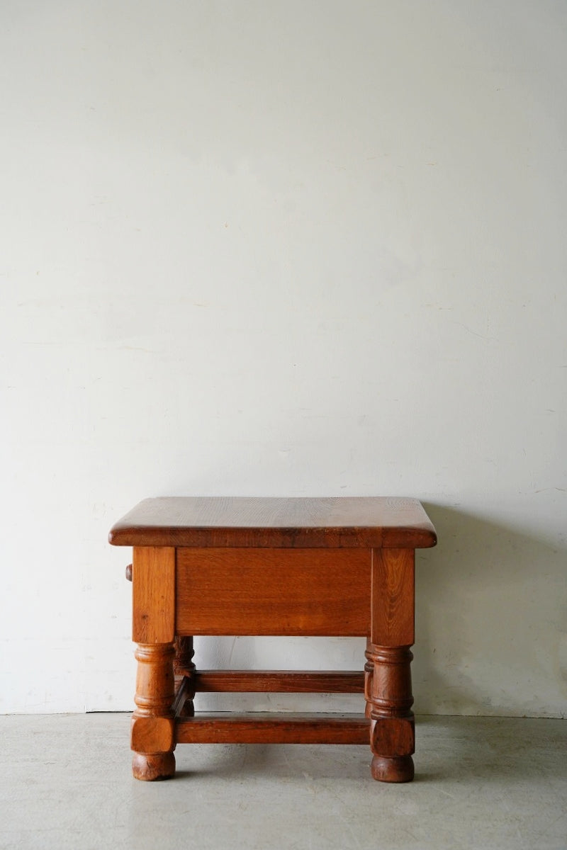 Wood chest/side table vintage Sendagaya store
