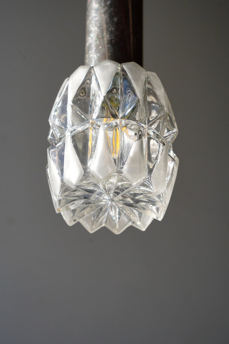 Cut glass x chrome pendant lamp<br> Vintage Sendagaya store