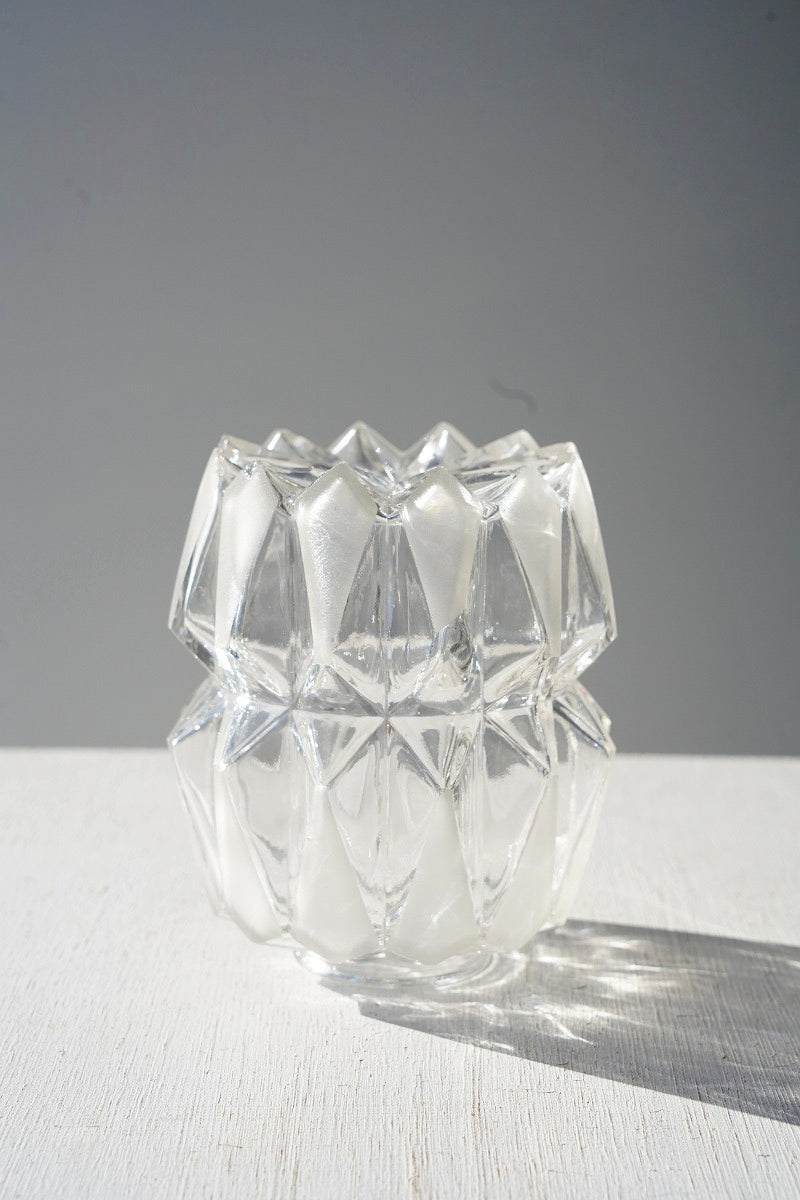 Cut glass x chrome pendant lamp<br> Vintage Sendagaya store