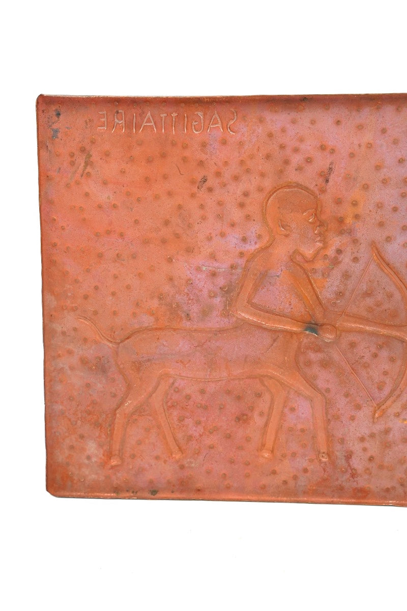 Sagittarius motif copper plate relief vintage Yamato store