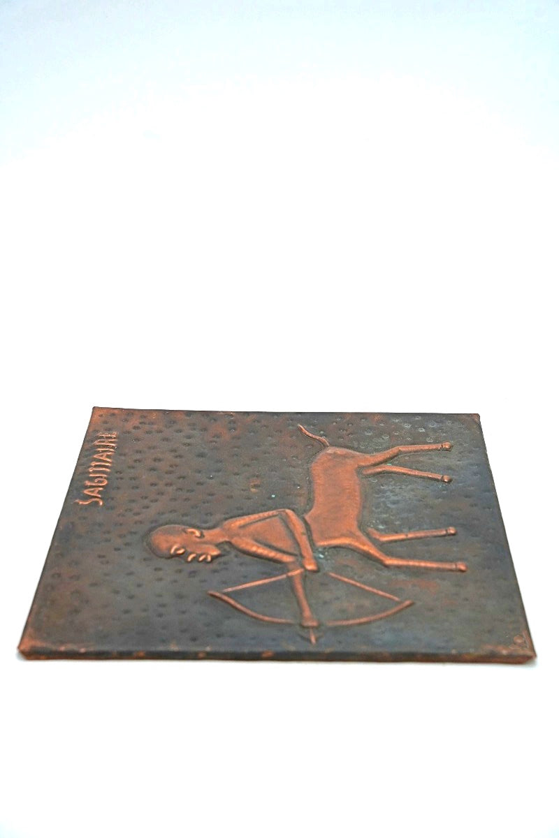 Sagittarius motif copper plate relief vintage Yamato store