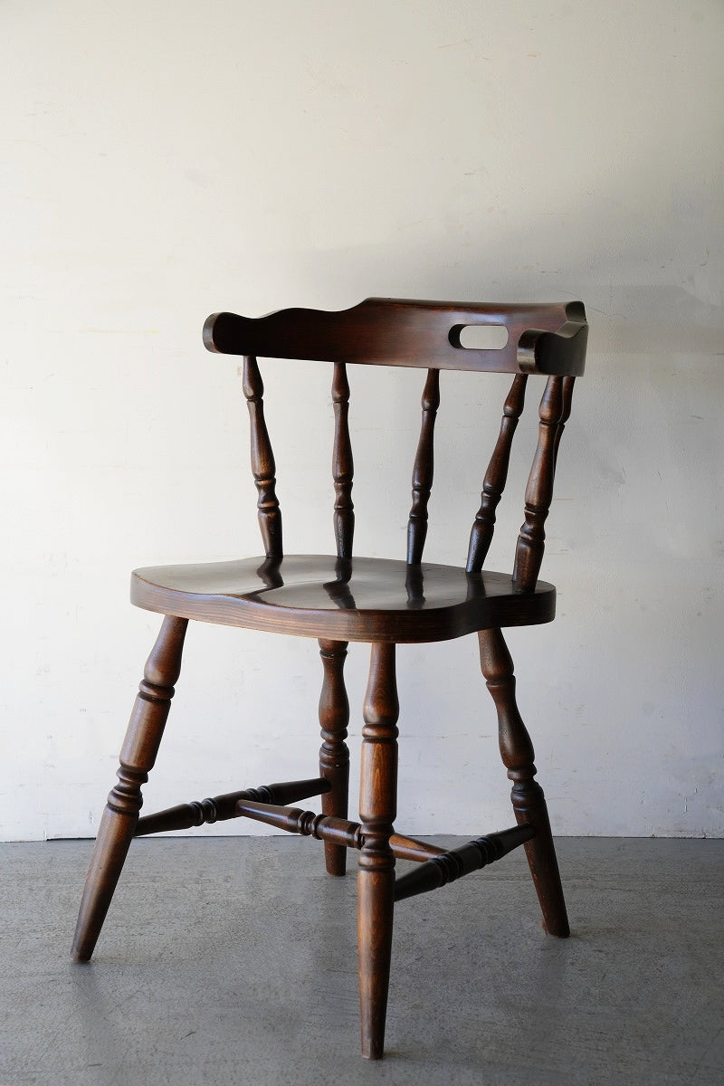 Teak Wood Low Back Windsor Chair Vintage Yamato Store