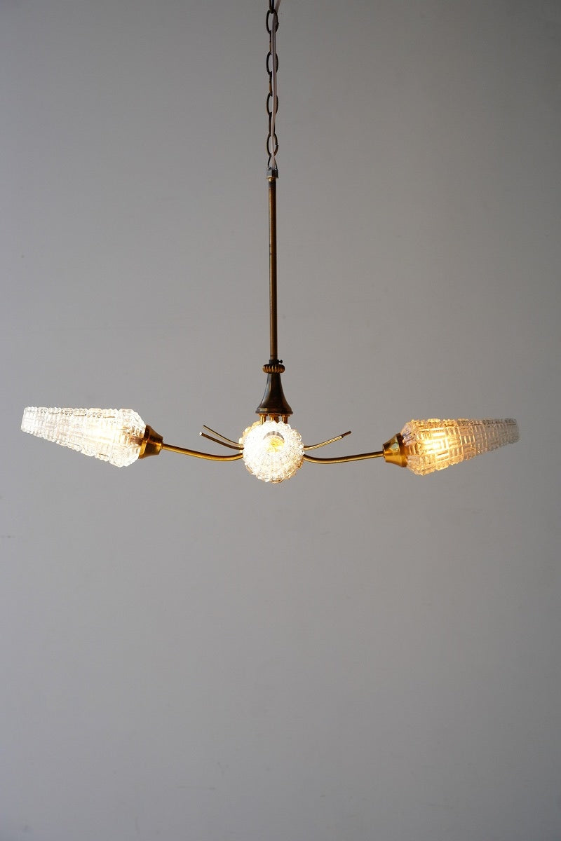 4-light cutting glass chandelier vintage<br> Sendagaya store