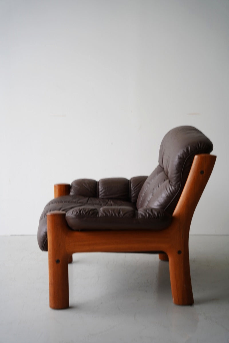 1P leather sofa vintage Yamato store