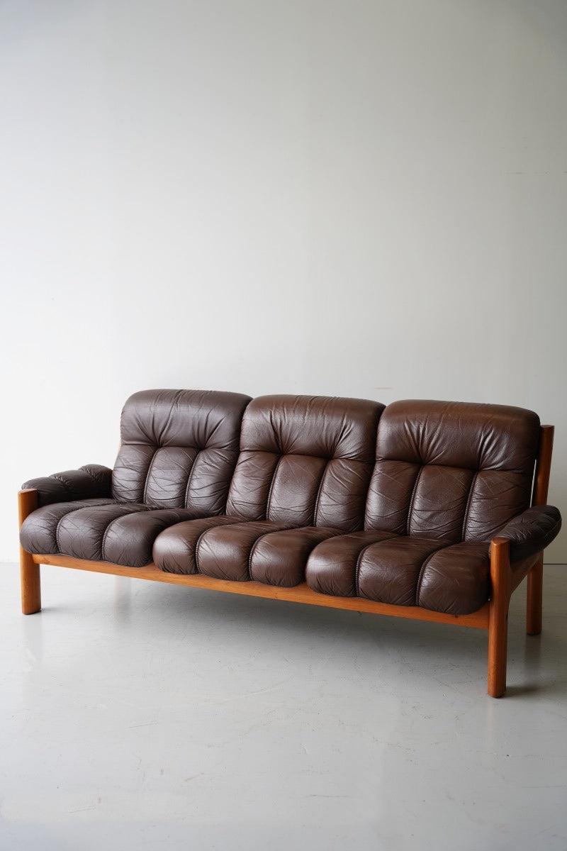 3P leather sofa vintage Yamato store