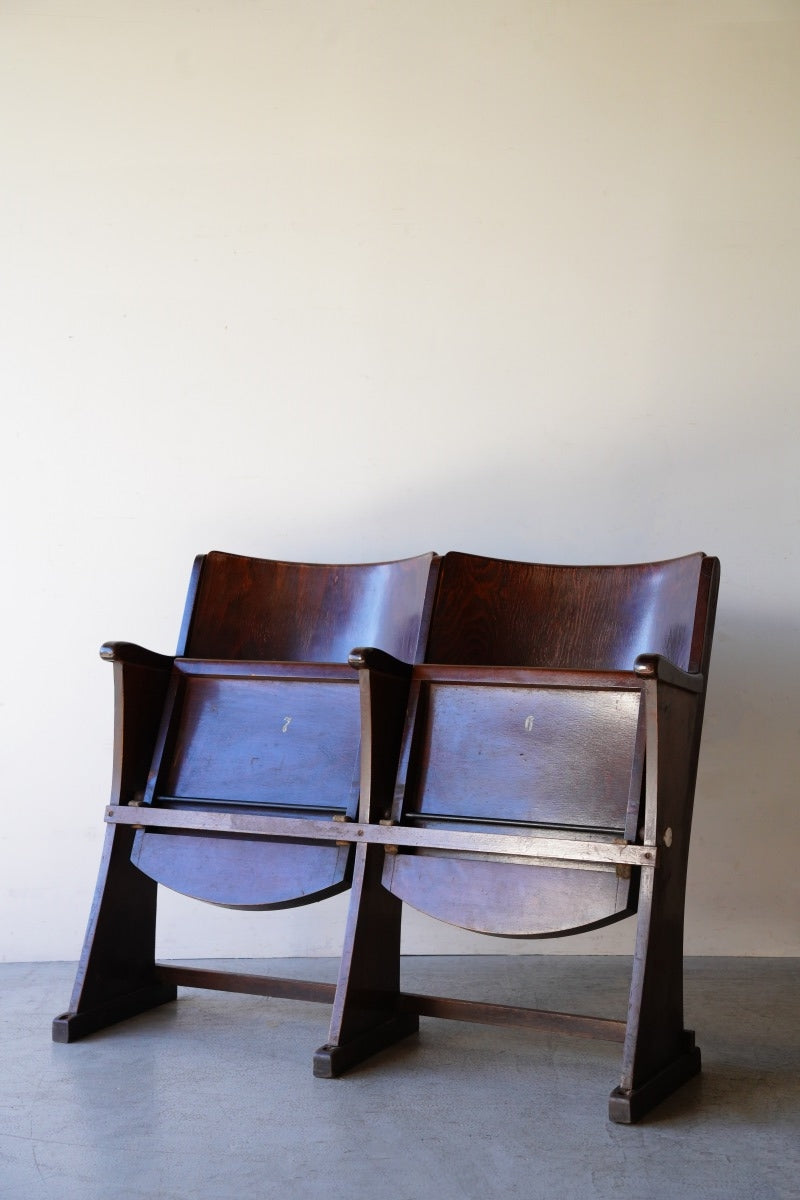 2 seater theater chair/bench vintage Sendagaya store