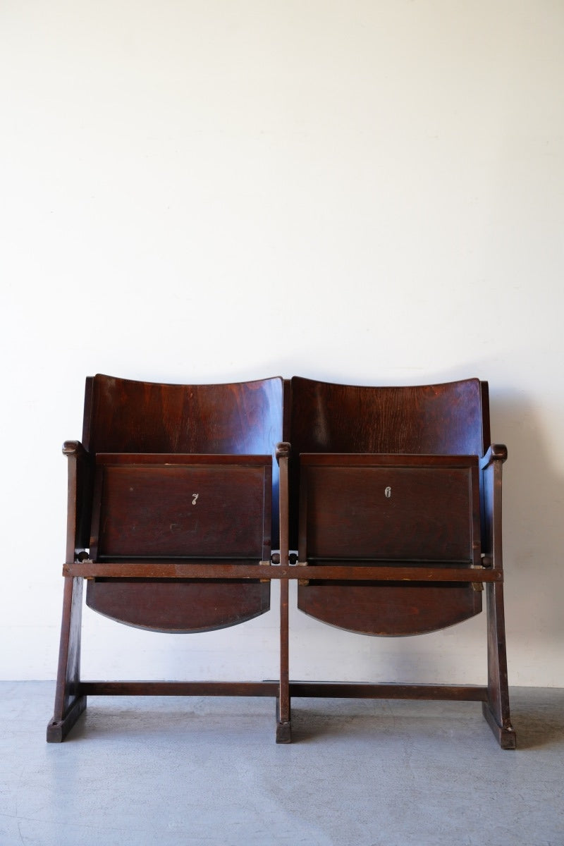 2 seater theater chair/bench vintage Sendagaya store