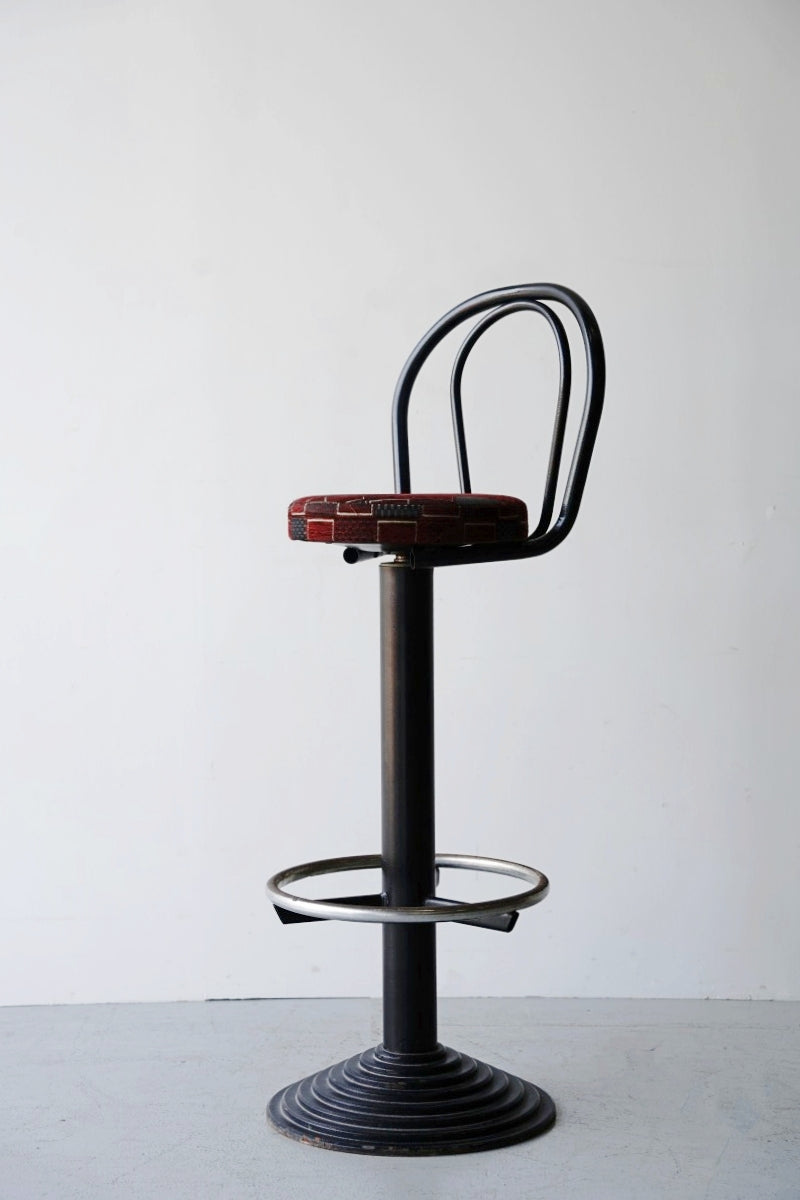 Fabric x iron bar chair<br> vintage osaka store