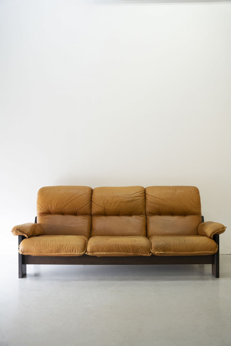 3 seater leather sofa vintage Yamato store