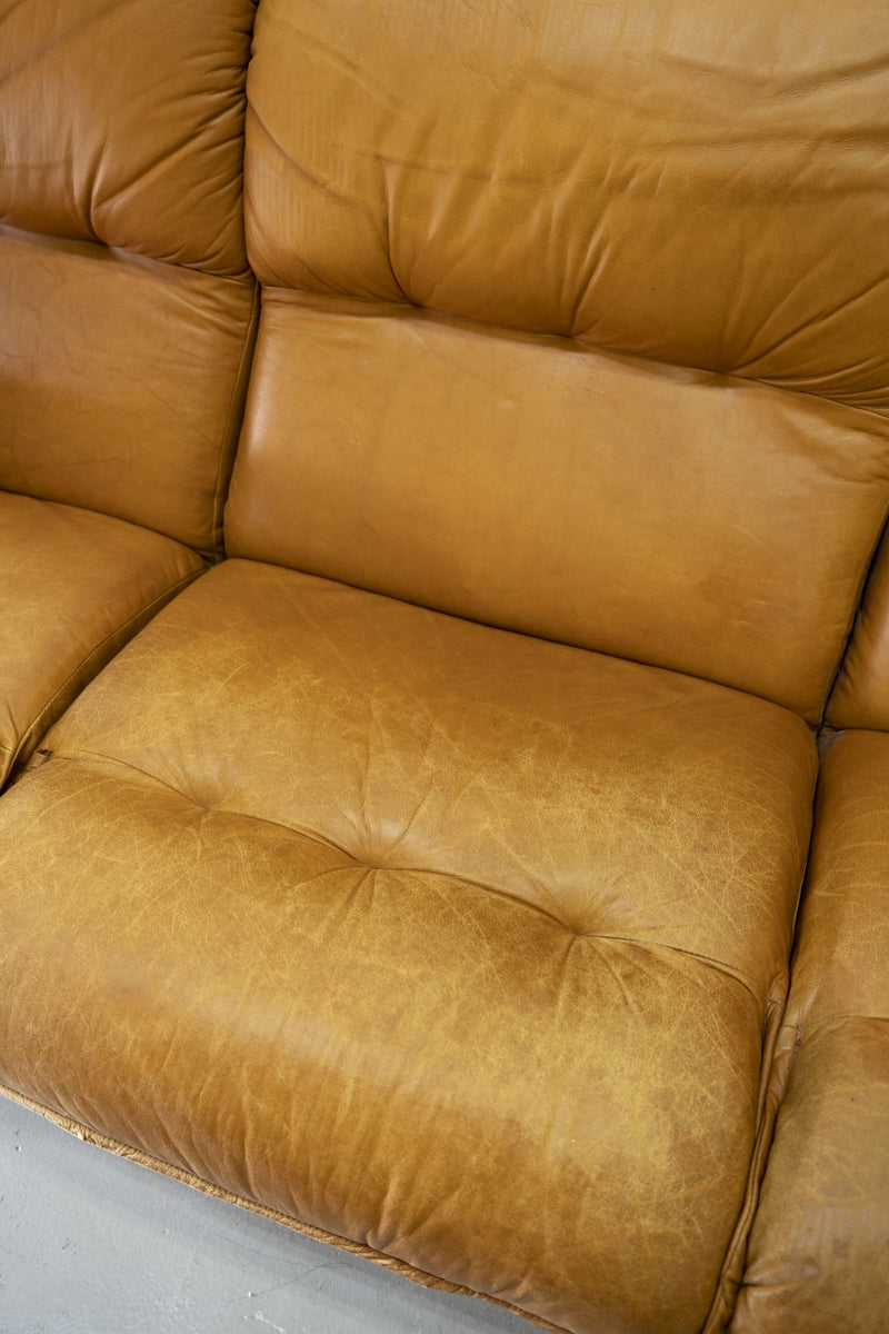 3 seater leather sofa vintage Yamato store