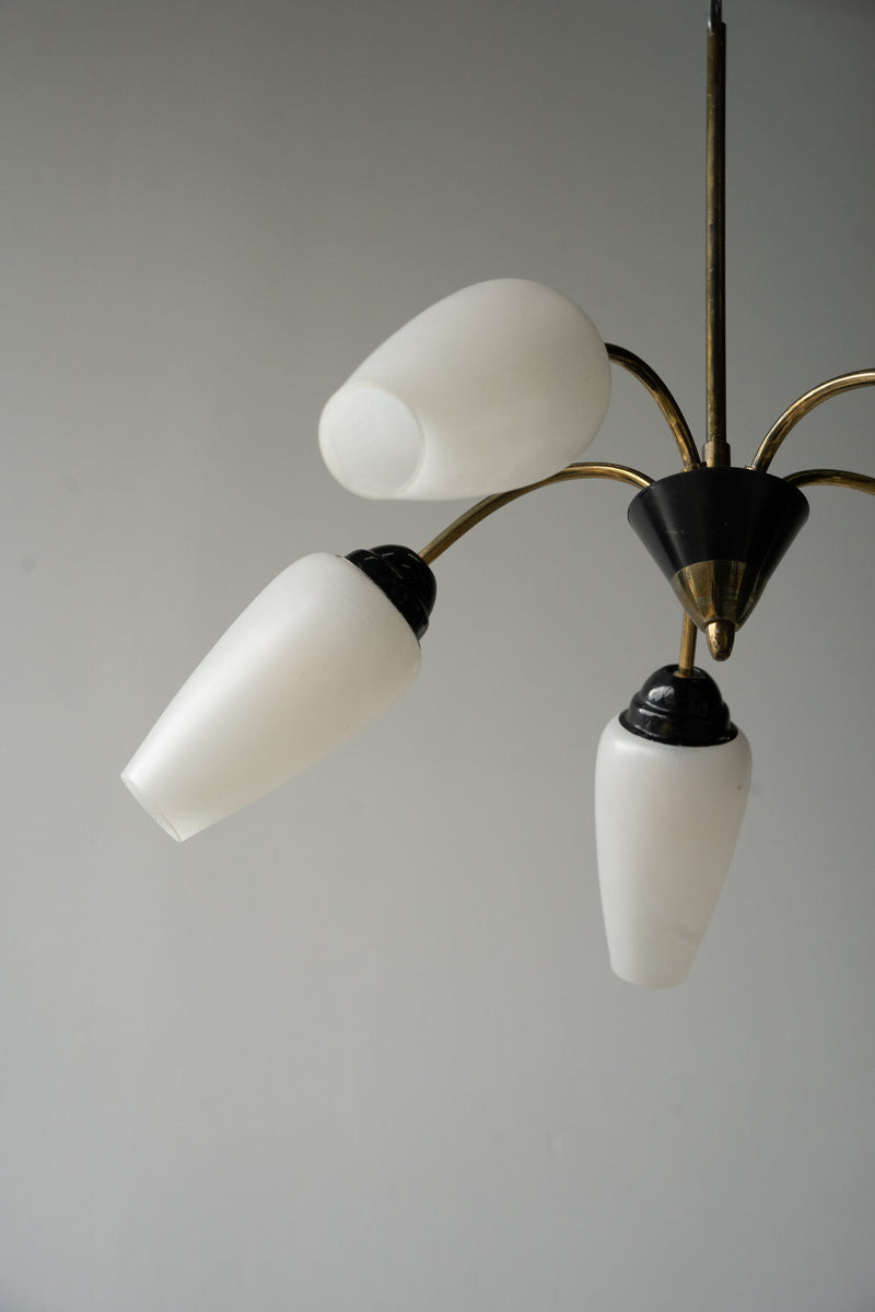 5-light frosted glass chandelier vintage Yamato store