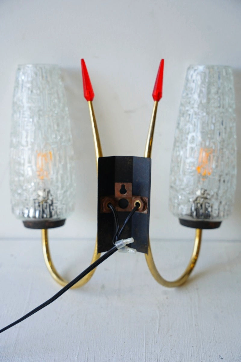 2-light glass bracket lamp vintage<br> Yamato store 