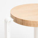 TIPTOE<br>BIG LOU bar stool – SOLID OAK <br>CLOUDY WHITE - ヴィンテージ SHARK ATTACK