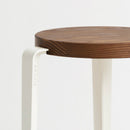 TIPTOE<br>LOU stool – TINTED OAK <br>CLOUDY WHITE - ヴィンテージ SHARK ATTACK
