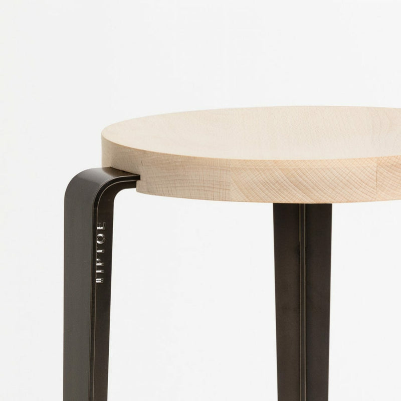 【P】BIG LOU bar stool – SOLID BEECH <br>GRAPHITE BLACK