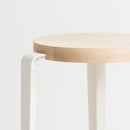 TIPTOE<br>BIG LOU bar stool – SOLID BEECH <br>CLOUDY WHITE - ヴィンテージ SHARK ATTACK
