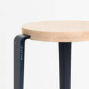 TIPTOE<br>LOU stool – SOLID BEECH <br>MINERAL BLUE - ヴィンテージ SHARK ATTACK