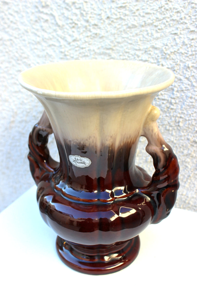 50s-60s Scheurich ceramic flower vase vintage Sendagaya store