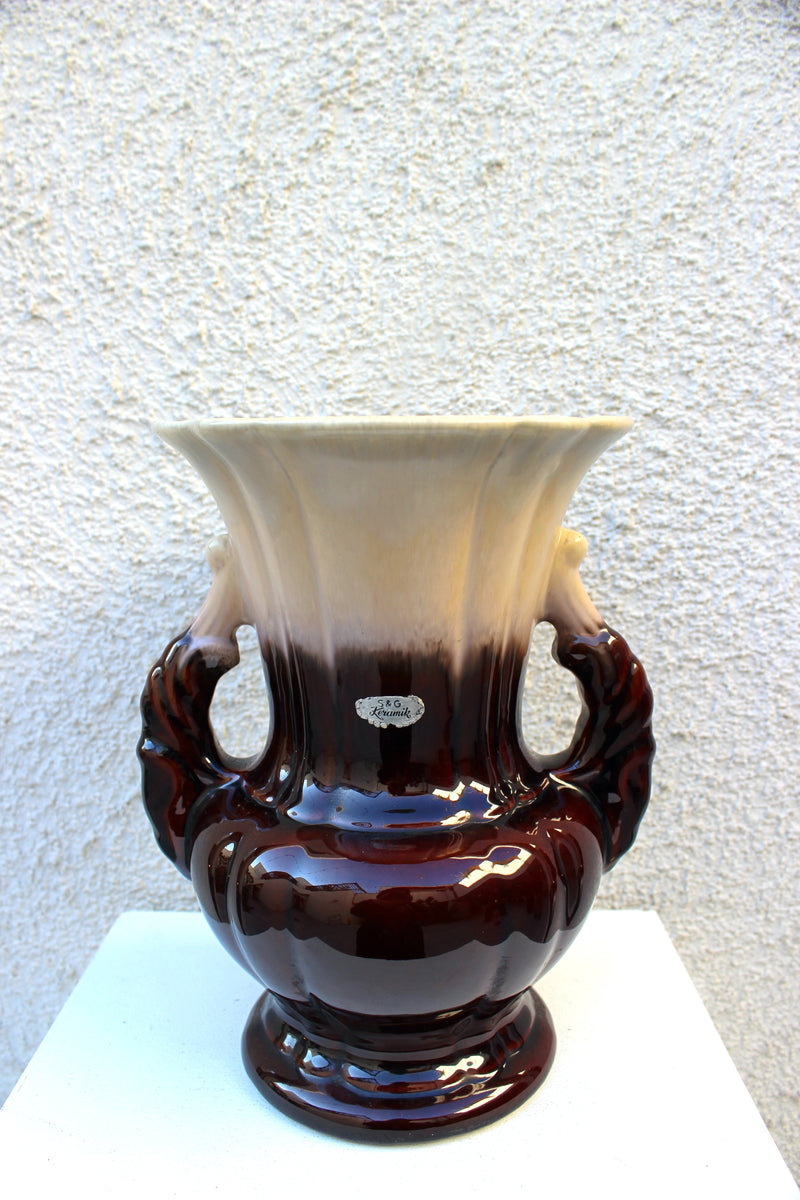 50s-60s Scheurich ceramic flower vase vintage Sendagaya store