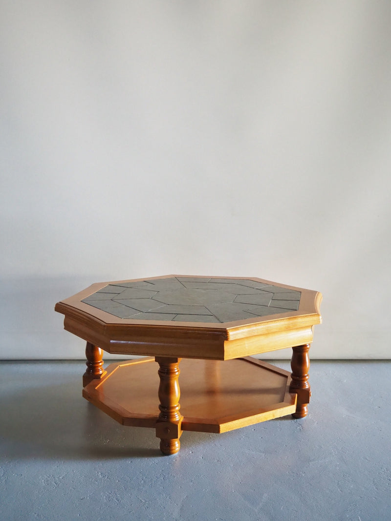 octagon<br> tile top coffee table<br>