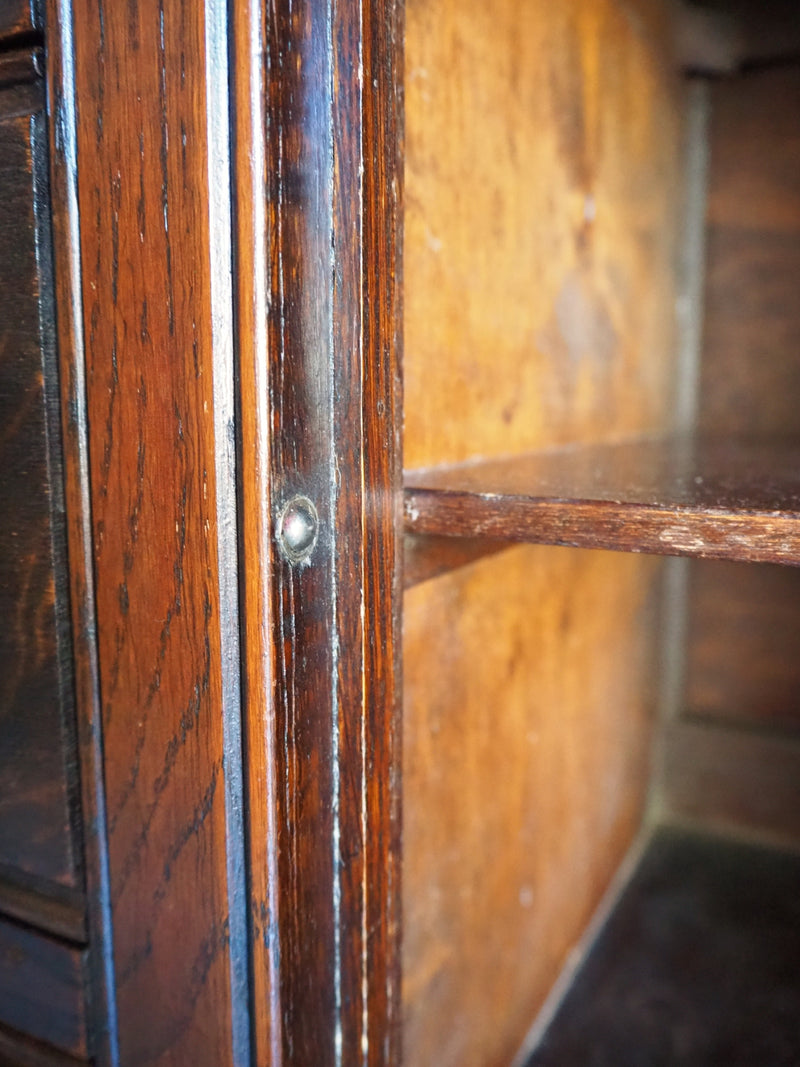 Vintage oak wood counter cabinet Haneda store HOLD ~ until 1/17