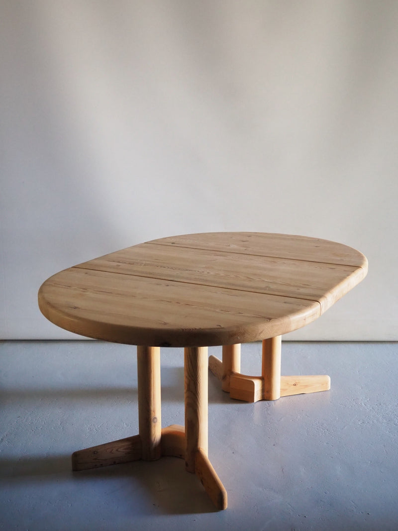 vintage round extension dining table<br>