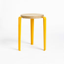 TIPTOE<br>LOU stool – SOLID OAK <br>SUNFLOWER YELLOW - ヴィンテージ SHARK ATTACK