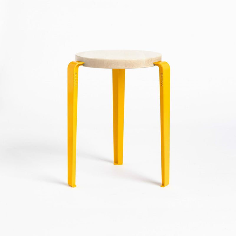 【P】LOU stool – SOLID BEECH<br> SUNFLOWER YELLOW
