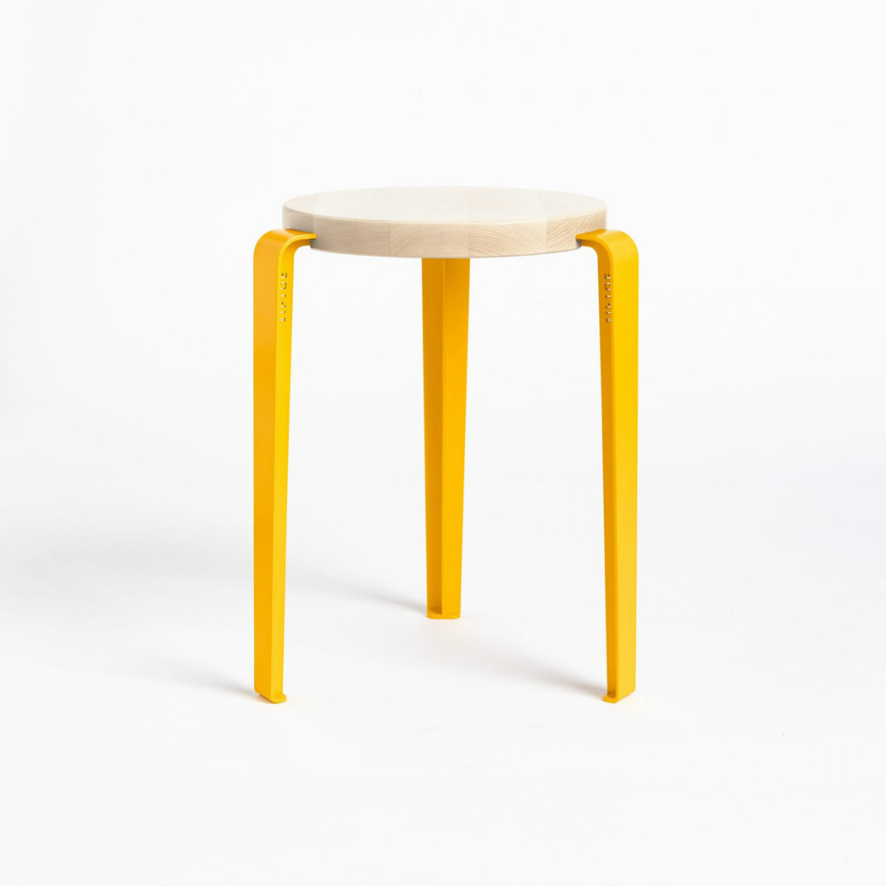 TIPTOE<br>LOU stool – SOLID BEECH <br>SUNFLOWER YELLOW - ヴィンテージ SHARK ATTACK