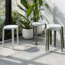 TIPTOE<br>LOU stool in recycled plastic VENEZIA <br>EUCALYPTUS GREY<br>cerote antiques - ヴィンテージ SHARK ATTACK