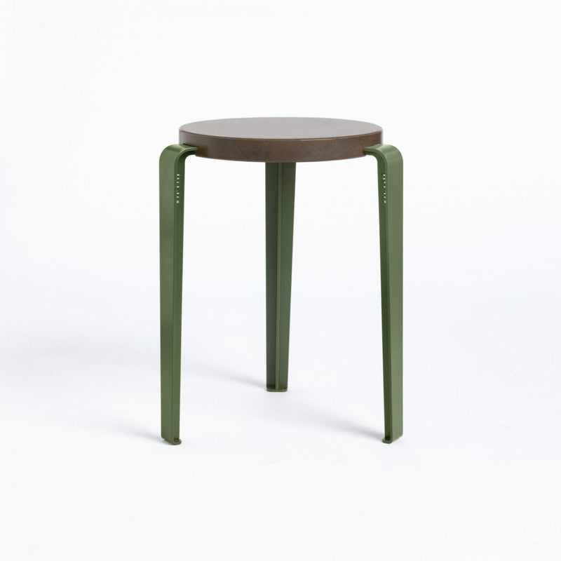 【P】LOU stool – TINTED OAK <br>ROSEMARY GREEN