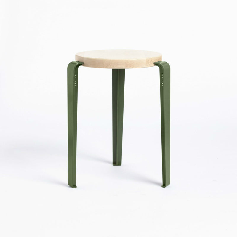 【P】LOU stool – SOLID BEECH <br>ROSEMARY GREEN